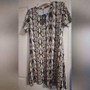 Molerani Snake Print T-shirt Dress, Medium NWT
